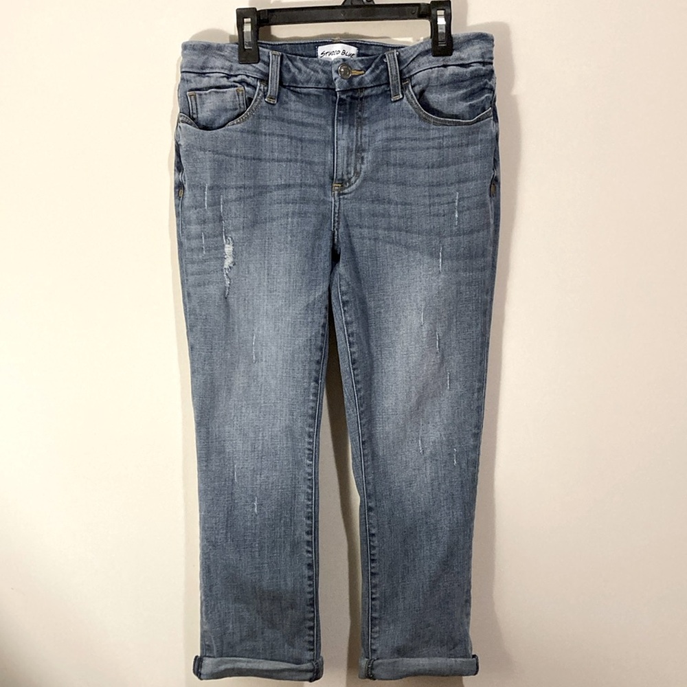 Studio Blue Kenova Mid Rise Cropped Skinny Distressed Rolled Jean - Stitch Fix